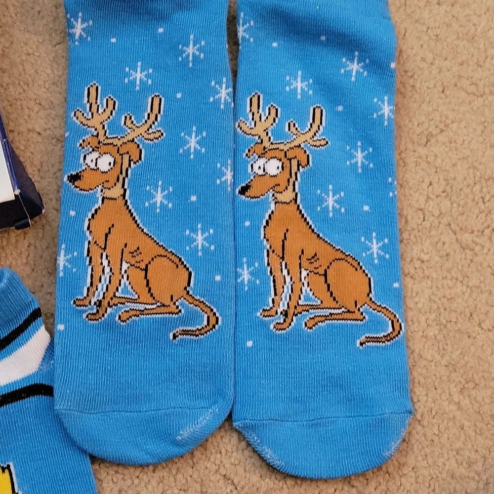 The Simpsons Set of 4 Pair Low Cut Socks Christmas NWOT